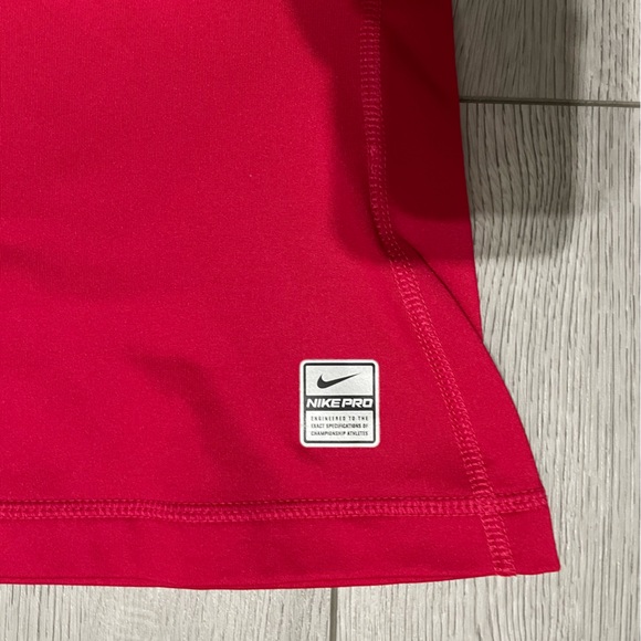 Nike Pro Red Long Sleeve Shirt - Picture 2 of 6